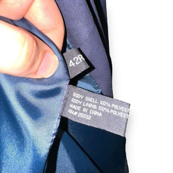 Circle S Navy Sueded Western Cowboy Sportcoat 42R - Picture 4 of 11